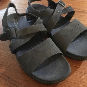 Clark Suede Leather Navy Blue Sandals Comfort Walking sandals